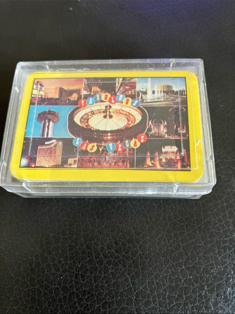 Las Vegas mini Playing Card Deck - Yellow Border sealed!